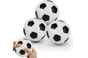 Cartlant 3Pcs 15CM Baby Football Foam Ball for Kids, Toddler Small Soft Footballs Set Lightweight, Mini Silent Sponge Soccer Toy Sport Gifts for Childrens Indoor Outdoor Pool Beach Playground