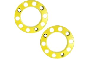 Promo Link 2X LKW Radbolzenabdeckung Universelle Radkappen Radzierblenden Anhänger hochglanzpolierte in 22,5 Zoll Kunststoff Gelb