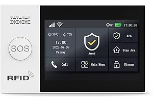 HUXGO® HXA006 centrala alarmowa WiFi GSM 2G | sterowanie Tuya Smart, antysabotaż, SMS | bezprzewodowy system alarmowy do domu