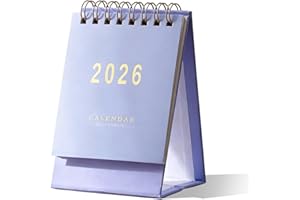 NOPKESV Mini Calendrier de Bureau 2025-2026, 1 Pièce, Petit Calendrier Mensuel 2025 2026, Calendrier de Poche, Planificateur Annuel Académique de Juillet 2025 à Décembre 2026, pour la Maison Bureau