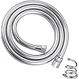 HOOTO 2M PVC Smooth Handheld Shower Hose Replacement with Anti-Twist Brass Connections, Universal Replacement, Flexible, Kink and Leak Proof, Standard G 1/2"
