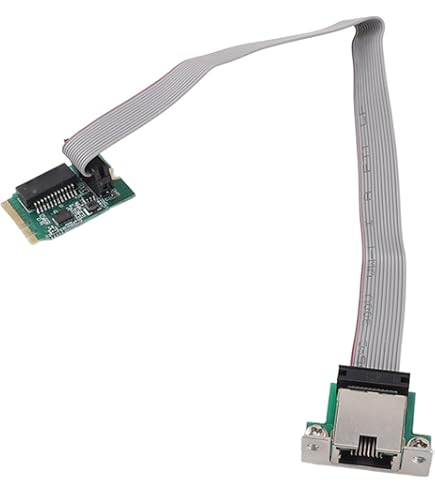 Youyeetoo M.2 Vers Gigabit Wired NIC, Intel I226 2.5G Ethernet Server NIC, Compatible Avec Clé M.2 B M, Clé M.2 A E, Pour Youyeetoo X1 (version Mise à Jour I225) (M.2 A E, 10 Cm