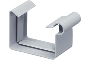 INEFA Rinnenverbinder Kastenrinne, PVC NW 68 Grau Verbinder für Dachrinne Kunststoff, Dachrinnenzubehör, Made in Germany