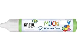 ‎INNSPIRO KREUL 24412 - Mucki Window Color, hellgrün, 29 ml Pen, Fenstermalfarbe auf Wasserbasis, parabenfrei, glutenfrei, laktosefrei, vegan, leicht vermalbar, auswaschbar