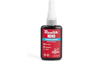 Realth Bloque-Filet M243 Mastic d'étanchéité à résistance Moyenne Bouteille de 50 ML Bleu pour sceller Les écrous de boulons métalliques et antirouille (M243)