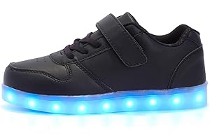 Kauson Mixte Enfants LED Chaussures de Sport 7 Changement de Couleur Chaussure de Mutilsport USB Rechargeable LED Lumineuse Baskets Mode Respirante Running Sneakers pour Garçons et Filles Cadeau
