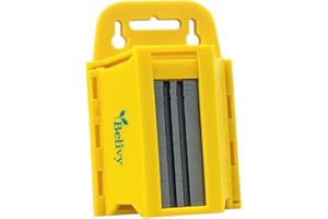 Belivy 100 Pack Heavy Duty Utility Knife Blades – Universal Trapezoid Replacement Blades for Box Cutters, Carpet & Vinyl Knives, Flooring, DIY & Crafts – Fits All Standard Utility Knives