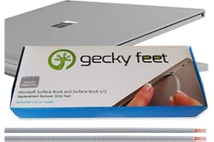 Microsoft Surface Book Replacement Bumper Strip feet by Gecky Feet (15", Extra Grip Gray)
