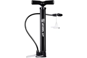LETTON Portable Bike Floor Pump Automatically Reversible Presta & Schrader Valves Mini Bicycle Air Pump 120PSI with Multifunction Ball Needle
