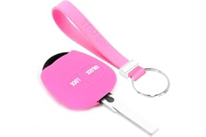TBU car Funda Carcasa Llave Compatible con Mitsubishi - Funda de Silicona - Cover de Llave Coche - Rosa