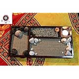 Zen-Garten-Set - Zen Garten - Holz - Teelicht - Räucherstäbchen - Feng Shui - Innerer Frieden - Zen Buddhistische Prinzipien - Yoga-Philosophie - Achtsamkeit