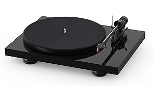 PRO-JECT AUDIO SYSTEMS Pro-Ject Debut Carbon EVO, Audiophile turntable with Carbon Fiber tonearm, Electronic Speed Selection and pre-mounted Ortofon 2M Red phono cartridge (High Gloss Black)