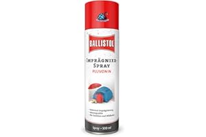 Eva Shop® Ballistol Pluvonin Premium Imprägnierspray mit Nano Technik für die Imprägnierung von Zelt, Sonnenschirm, Regenschirm, Anorak, Regen- und Sportbekleidung, Schuhe, Rucksack UVM.
