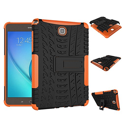 Tab A T350 Case DWaybox Rugged Heavy Duty Armor Hard Back Case Cover  with Kickstand for Samsung Galaxy Tab A Inch 2015 SM-T350/T355 (BlacK)