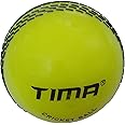 TIMA Synthetic Cricket Ball Poly Hard Cricket Balls - Indoor & Outdoor Training Cricket Ball for Coaching Practice (Yellow Pack of 1)