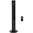HOMCOM 46" Oscillating Tower Fan with Remote Control, 12H Timer, 3 Speed, 4 Modes, Quiet Cooling Fans, Electric Floor Standing Fan for Home Bedroom Office, Black