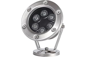 WZYJLYDS Faretto Subacqueo Impermeabile IP68 Bassa Tensione Luci Subacquee A Led Materiale In Acciaio Inox Angolo Regolabile Luci Led Piscina per Acqua, Fontana, Laghetto ( Colore : Bianco freddo , Misurare :