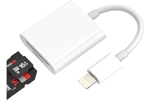 ZOYUZAN TF Flash Card Reader Accessories Micro SD Adapter for iPhone Lightning Camera Memory Compact Photo Photography Viewer Compatible for Apple 11 12 13 14 Pro Max X XS XR 7 6 8 Plus SE Ipad Air Mini 2019