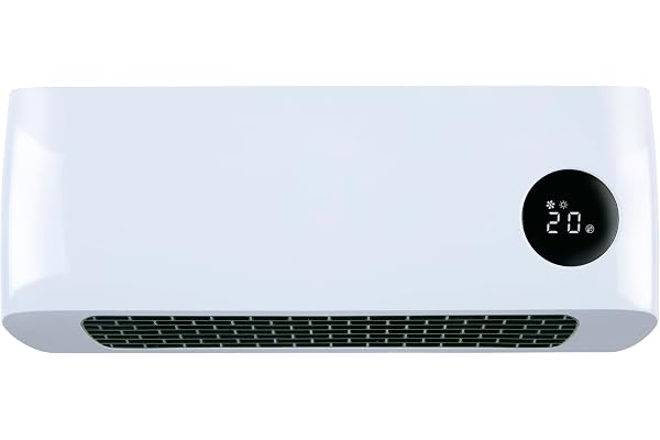 alpina Väggmonterad värmefläkt 1 000–2 000 W - elektriskt element med fjärrkontroll - elektrisk värmefläkt PTC temperaturjust