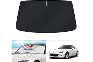 KUST Windshield Sun Shade for Mazda MX-5 Miata Convertible 2017 2018 2019 MX5 Window Sunshade Sun Visor Protector Foldable Blocks UV Rays Keep Your Car Cooler