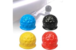 BLOHDI Tow Ball Cover, 4PCS Towing Bar Ball Cap Tow Ball Cover Towing Hitch Cover Novelty Tow Bar Ball Cover Cap Protect For Towing Trailer Caravan 2Inch 4 Colors