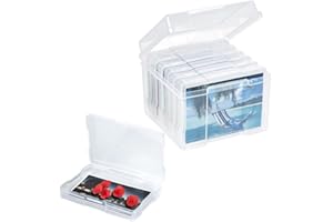 Zasvec Foto Aufbewahrungsbox 1 Stück Aufbewahrungsbox mit 6 Innenboxen Transparent Foto Organizer Kunststoff Fotobox Aufbewahrungsbox Fotoboxen aus Kunststoff für Postkarten Aufbewahrung