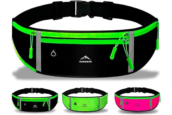 Nordrun® Ceinture Running Homme et Femme | Sac Banane Étanche de Course a Pied, Sport, Jogging, Footing, Courir | Ceinture Course a Pied | Sac Course a Pied pour Tous Les Telephones