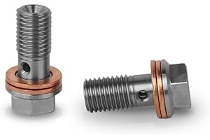 ‎PRECISIONGEEK Precisiongeek Hohlschraube M10x1,25mm Edelstahl Bremssattel/Hauptzylinder L = 22mm (2 Stück)