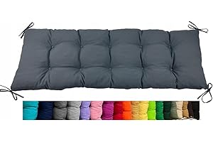 Olenka Coussin de Banc de Jardin Siègen Patio Meuble d'Extérieur intérieur terrasse Balcon Porche (85 x 40 x 8 cm, Graphite)