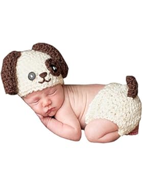 moinkerin Fotoshooting Strick Kleidung Neugeborene Hund Muster Baby Fotos Fotografie requisiten Kostüme Hut und...