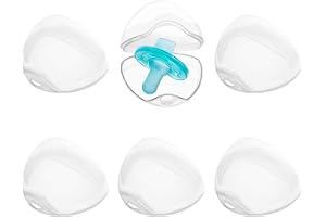 LODROC Pacifier Case Pacifier Holder Case Pacifier Clip Binky Holder Case Pacifier Box Pacifier Accessories 6 Pack Transparent