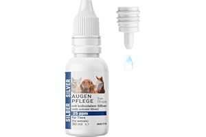 BMUT 1x 30ml Augentropfen für Hunde & Katzen mit kolloidalem Silber – 25 ppm – Augenpflege – Juckreiz, Reizung, Tränenflecken