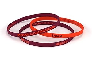 FÚTBOL CLUB BARCELONA Bracelet de football Club Barcelone orange bordeaux standard pour homme - Bracelet Barça en silicone - Soutient le FCBarcelone avec un produit officiel culé - FCB