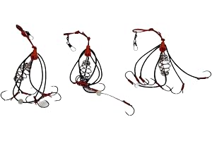Carp Fishing Hooks With Spring Feeder - Size 12, Black PVC-Covered Nylon Thread Protection (3 Pack)