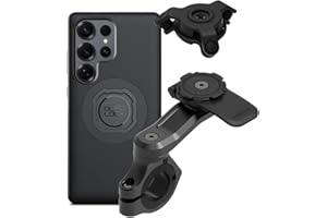 Quad Lock Support Téléphone pour Guidon de Moto Pro avec Amortisseur de Vibrations et Coque MAG pour Galaxy S25 Ultra