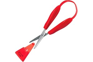 PETA Easi-Grip Children's Self-Opening Scissors - Ideal for Scissor Skills Development - Ergonomic Grip for Weak or Small Hands - 30mm Rounded Blade