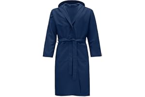 PARAMAISON Accappatoio Microfibra, con Cappuccio, Tasche e Cintura, Praticva Pochette, Casa, Piscina, Palestra | S/M/L/XL/XXL