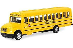 MaSif Bus Giocattolo 1PCS Modellino Bus Giocattolo per Bambini, Carroattrezzi Giocattolo per Bambini,Giocattolo di Mini Autobus Decorazione Auto Per Uso in Vari Contesti - Giallo