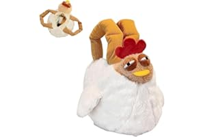 Vicyol S&D Bolso en Forma de Pollo. Mochila Informal de Peluche, Bolso de Felpa Gracioso, Peluche de Pollo, Bolsa en Forma de Gallina con Asa, Divertido para Niños y Adultos. Coleccionable.