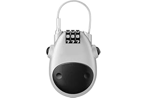 XIASHENG 1 Pieza Candado de Combinación de 3 Dígitos,Candado Retráctil, Adecuado Como Candado de Equipaje de Esquí,Candado de Casco,Bicicleta y Carritos Candado de Combinación con Cable de Acero de 75 cm