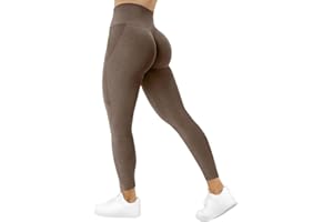 TAYOEA Leggings Deportivos de Compresión para Mujer Yoga Largo Slim Fit Fitness Gym Pantalones Opaco Scrunch Butt Yoga Pantalones Seamless Push Up Cintura Alta Entrenamiento Fitness Jogging
