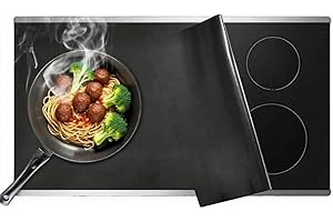 SOONHUA Alfombrilla protectora para placa de inducción de cocina, 80 x 50 cm, protector de arañazos de silicona, resistente al calor (magnético)
