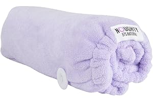 Noughty 97% Natural Microfiber Hair Towel Quickly Absorbs Moisture Quick-dry Wrap, Reduces Breakage Combats Frizz Purple