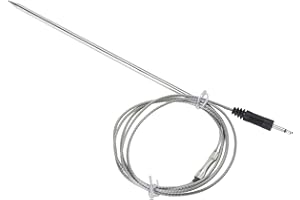 SUCHUANGUANG Four de Cuisson des Aliments Sonde en Acier Inoxydable pour Barbecue à Viande pour Thermomètre pour Barbecue sans Fil Sonde à Viande pour Four Matériau en Acier Inoxydable Acier