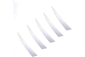 ACCMOS 50 Pezzi Tiro con L'Arco Piuma di Tacchino da 5 Pollici Forma a Scudo Impennata Piume Vere Piuma della Natura Fai da Te Accessori per Frecce