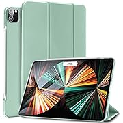 Sripns Case for iPad Pro 12.9 Inch 2021 (5th Generation), Slim Lightweight Trifold Stand Smart Case [Support Pencil 2],Hard Back Translucent Protective Cover with Auto Wake/Sleep - Mint Green