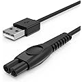 Superer 5V Chargeur Câble Compatible avec Philips One Blade 360 QP2824 QP2834 QP2734 QP2724 QP1924 X5004 S3145 BG5021 BG3027 QP4631 MG5950 MG7930 MG9510 MG5920 QP6652 S5887 USB Câble pour Rasoir