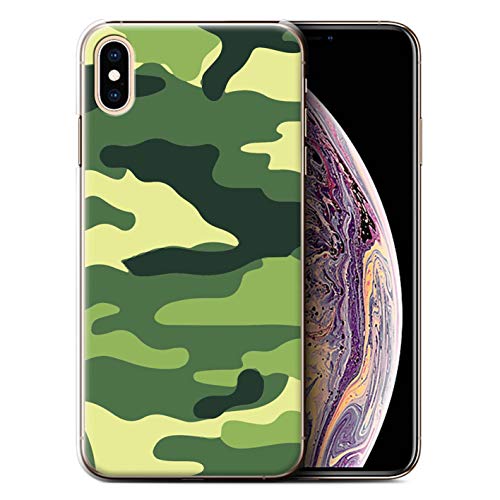 Stuff4 Phone Case/Cover for Apple iPhone XS Max/Green 2 Design/Camouflage Army Navy Collection