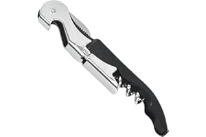 Zuroki Cavatappi multiuso di prima qualità per camerieri,Cavatappi per Vino, in acciaio inossidabile,Apribottiglie di Qualità per Sommelier e Camerieri e Baristi, rimuovere l'involucro in alluminio