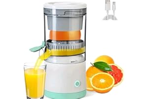 COAVEL Exprimidor de naranjas, cítricos y cualquier fruta. Eléctrico y automático, portátil e inalámbrico, recargable mediante USB y fácil de usar.